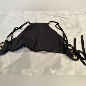 ROXY Ladies Women Size Extra Small Black Bikini Top with Grommets